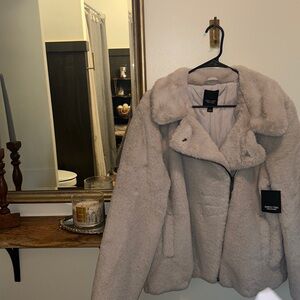 BRAND NEW Vera Wang fur jacket
